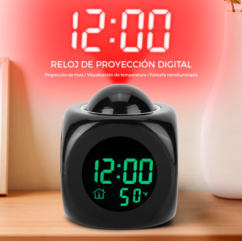 RELOJ DE PROYECCIÓN DIGITAL LCD